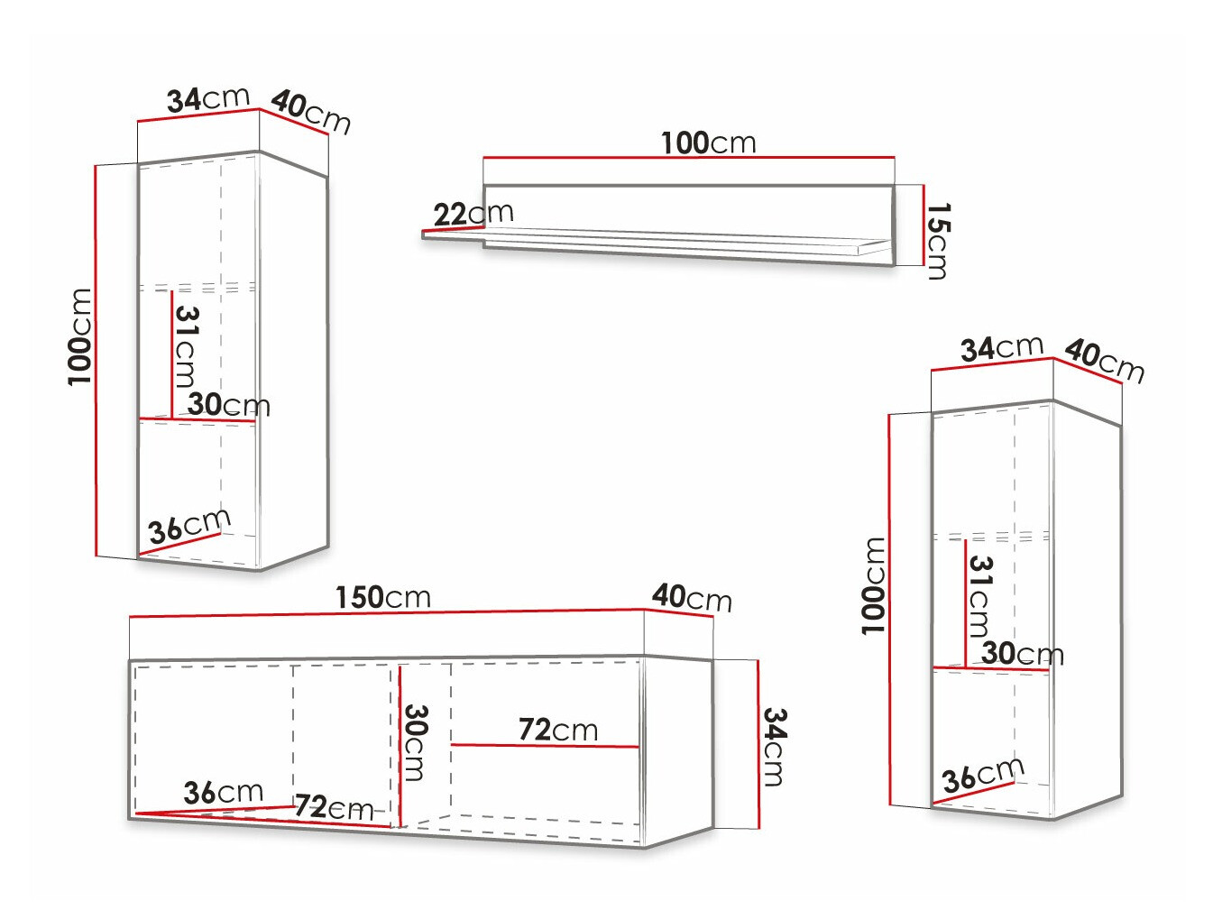 Set de living Elblaru 113 (Negru)
