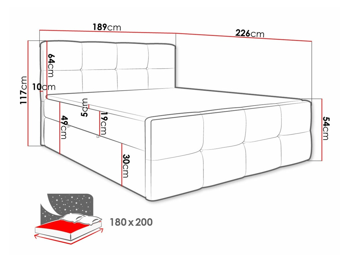 Pat boxspring ComfiDream Tirara (Fresh 11)