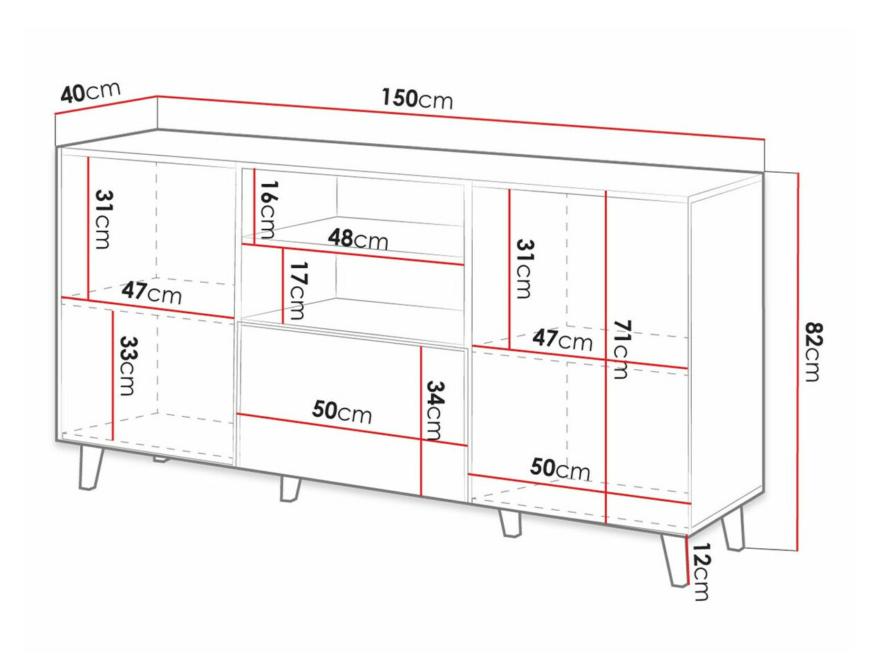 Comodă Comes (Stejar Wotan)