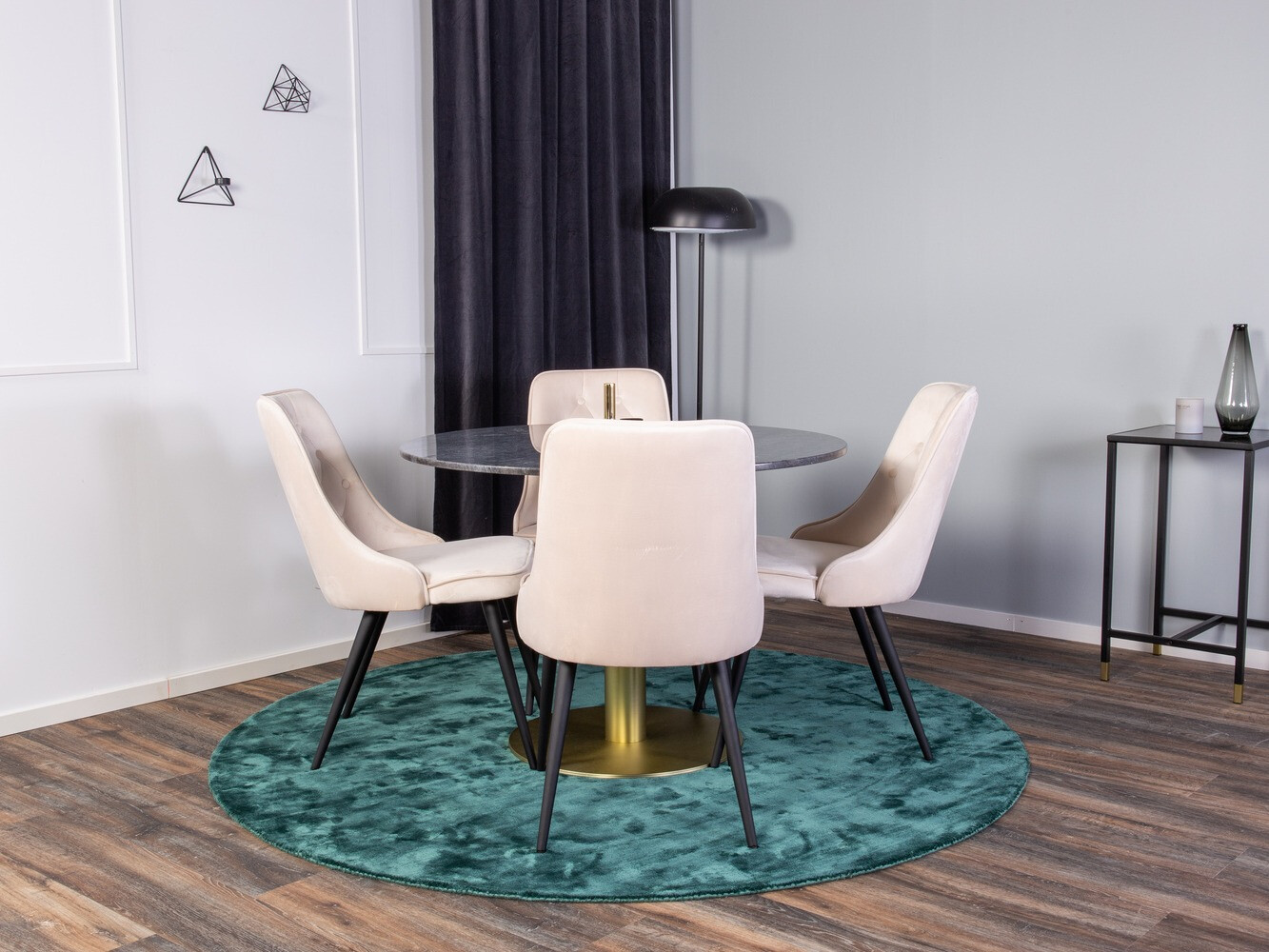 Set de dining Dallas 370 (Bej + Negru)