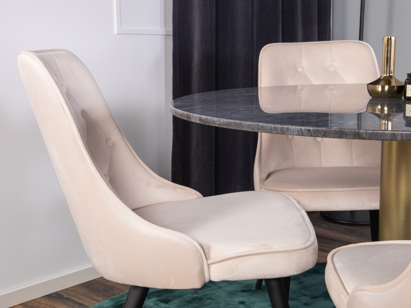 Set de dining Dallas 370 (Bej + Negru)