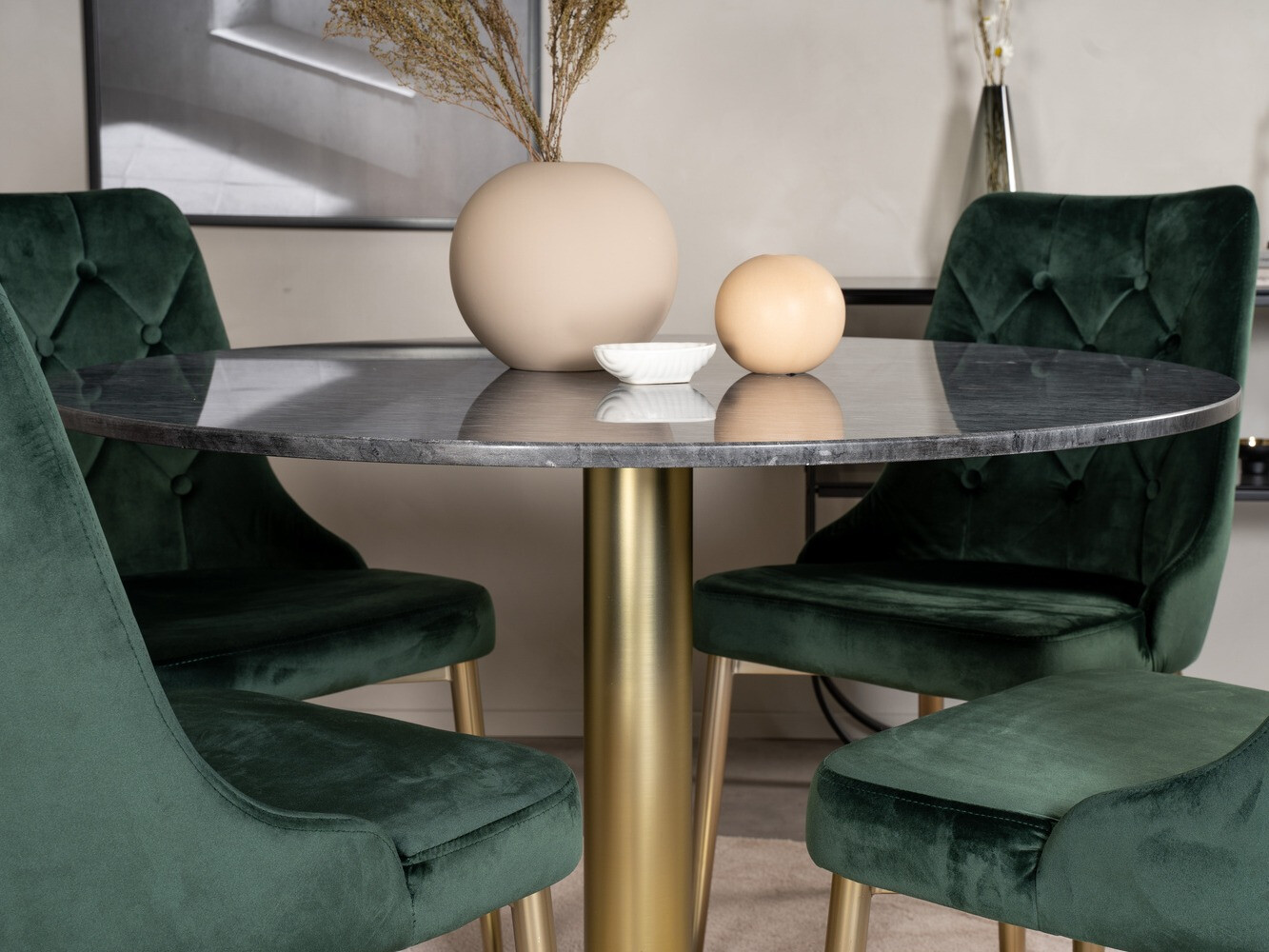 Set de mese Dallas 370 (Verde + Auriu)