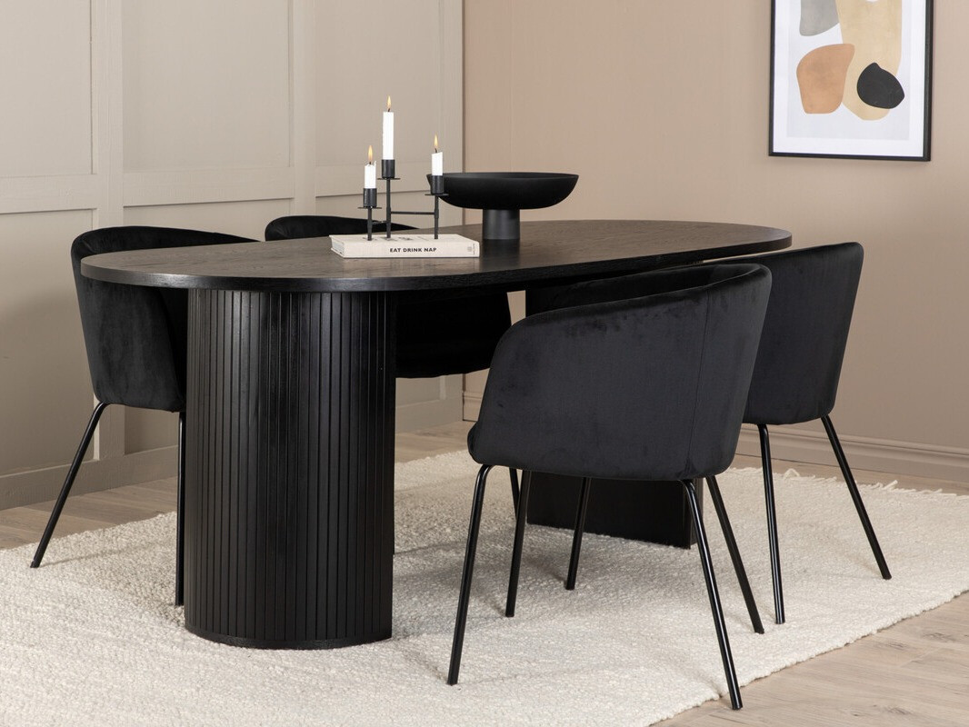 Set de dining Dallas 3313 (Negru)