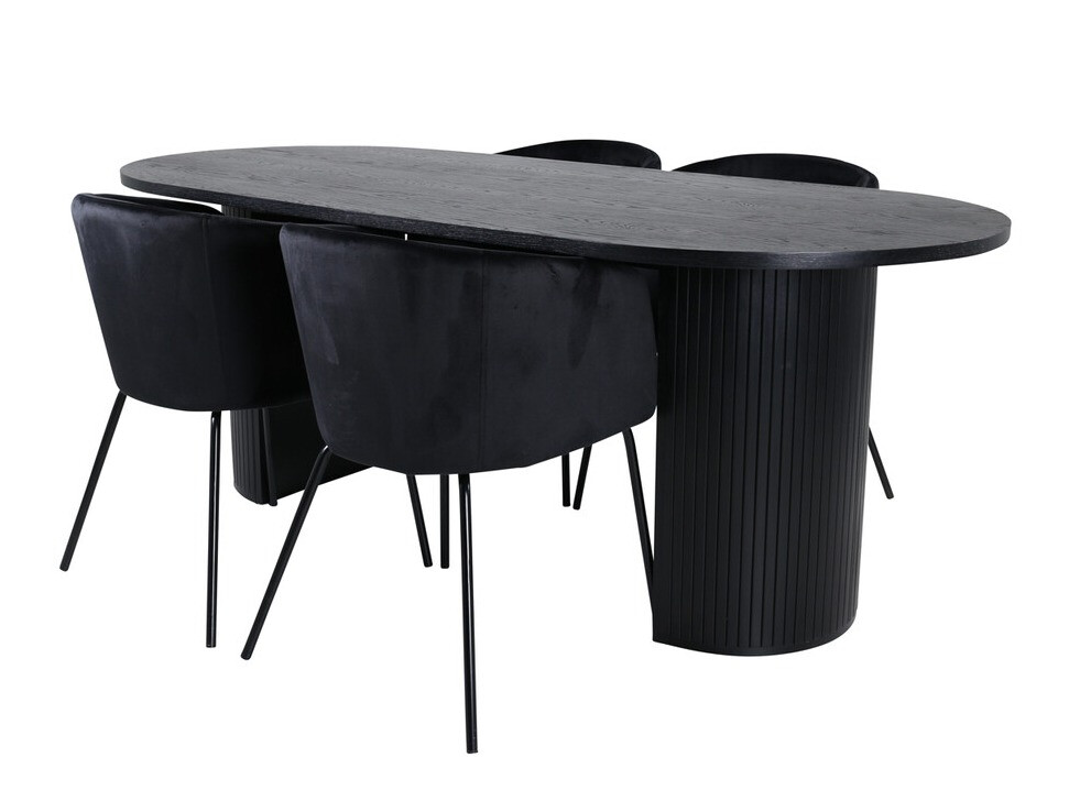 Set de dining Dallas 3313 (Negru)