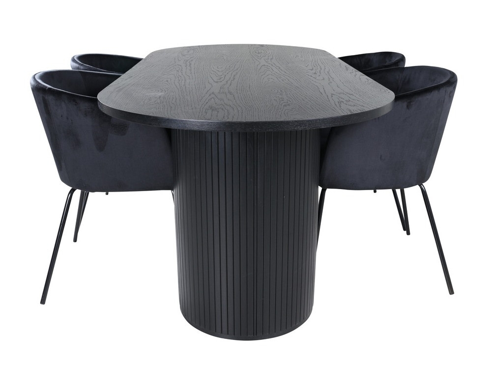 Set de dining Dallas 3313 (Negru)