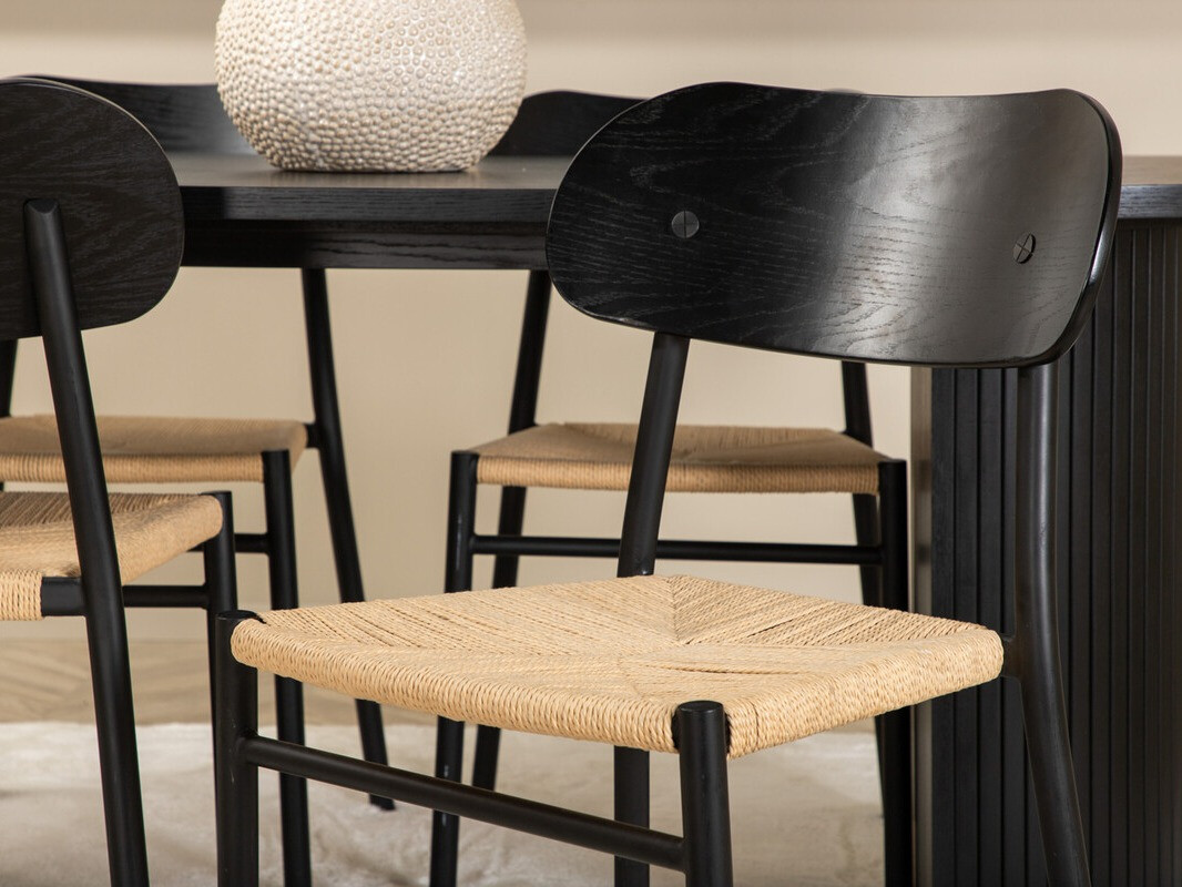 Set de dining Dallas 3314 (Negru + Maro deschis)