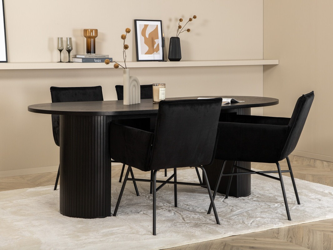 Set de dining Dallas 3315 (Negru)