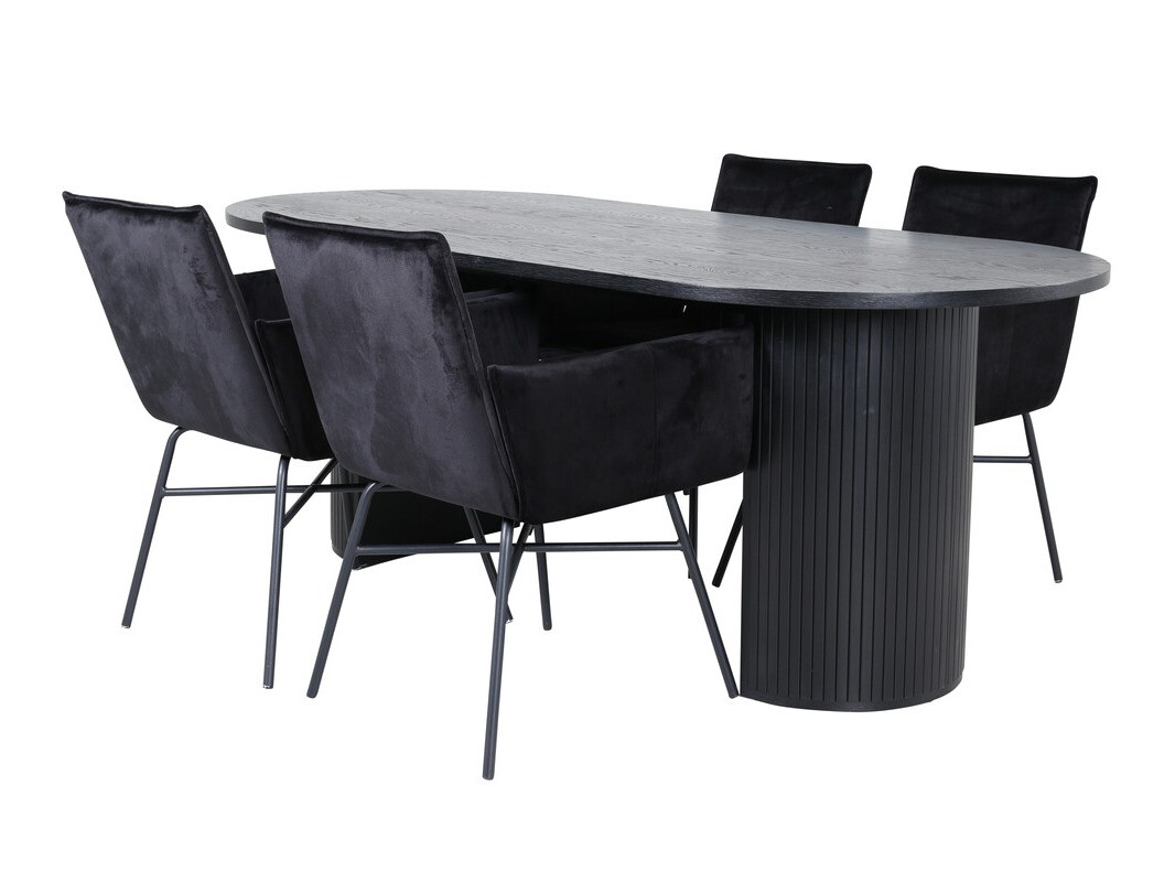 Set de dining Dallas 3315 (Negru)