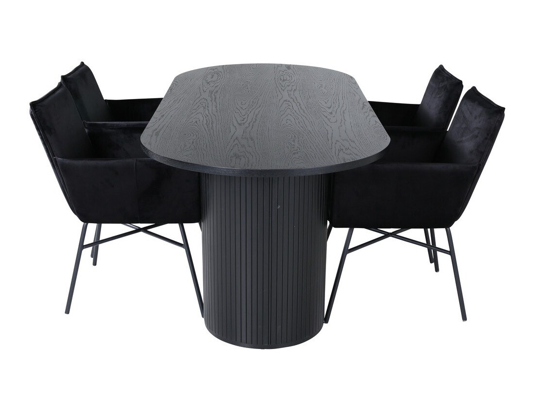 Set de dining Dallas 3315 (Negru)