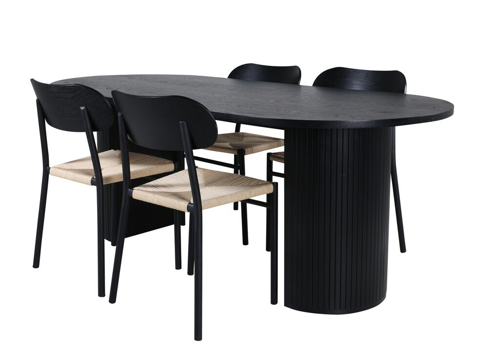 Set de mese Dallas 3314 (Negru + Maro deschis)