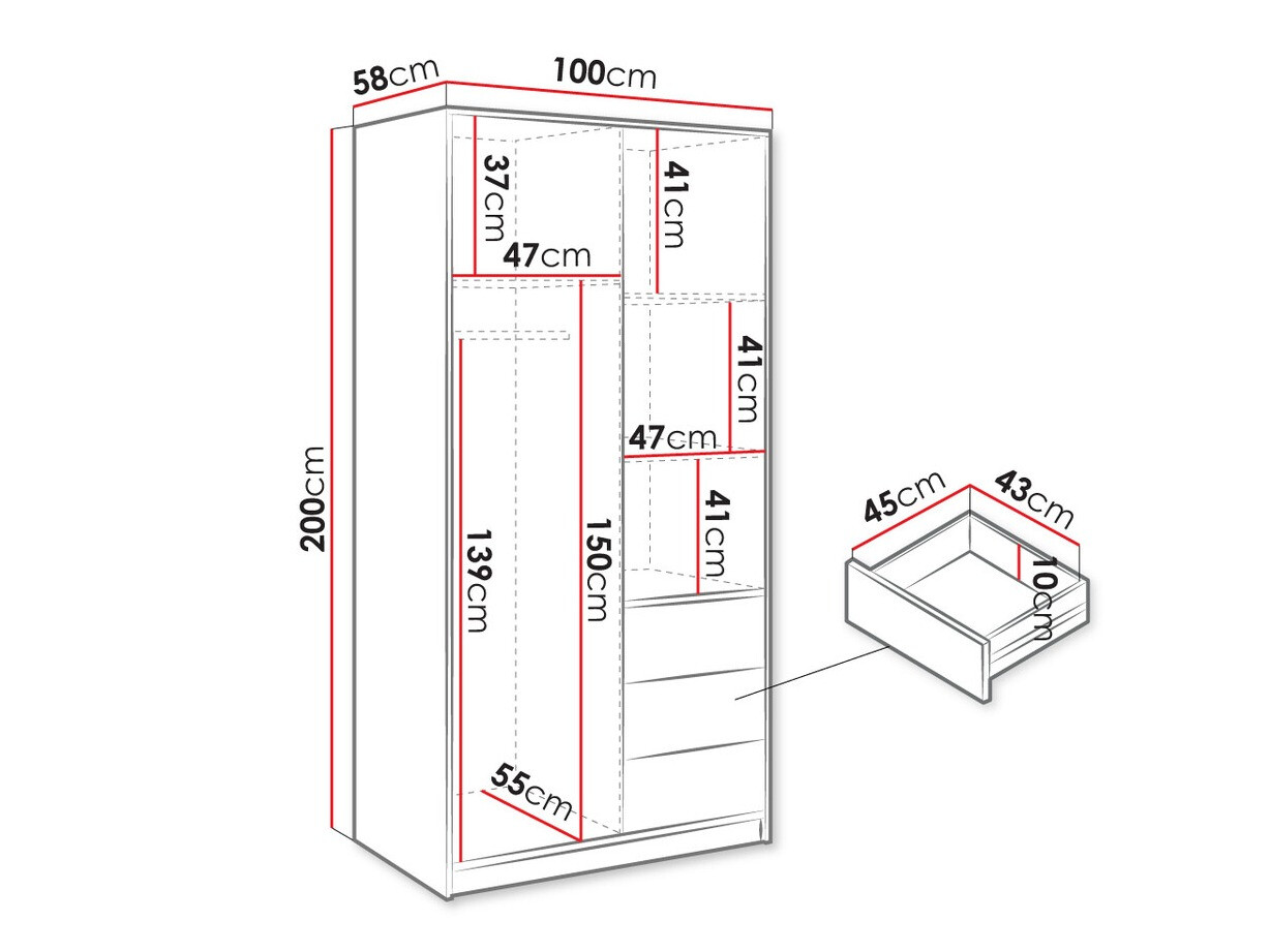 Dulap Enolevo 112 (Stejar Wotan)