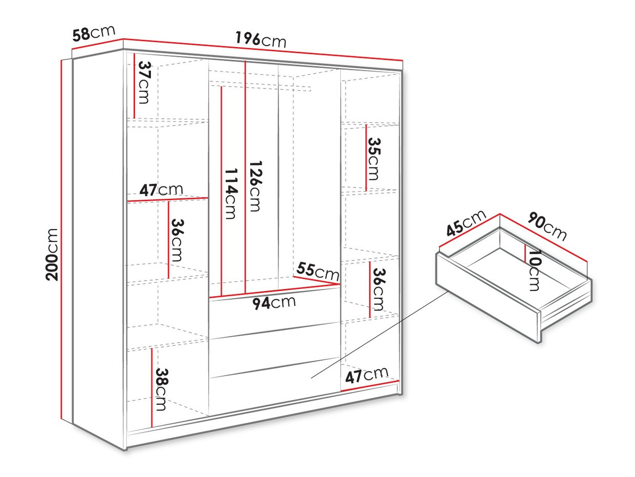 Dulap Enolevo 114 (Stejar Wotan)