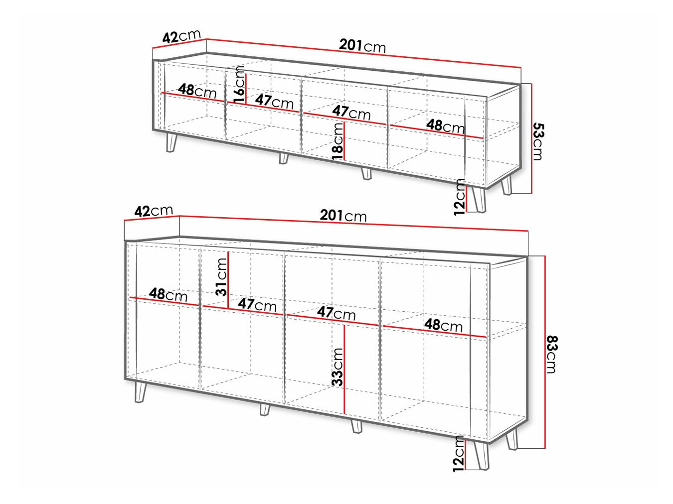 Set de living Charlotte 185 (Alb + Craft stejar)