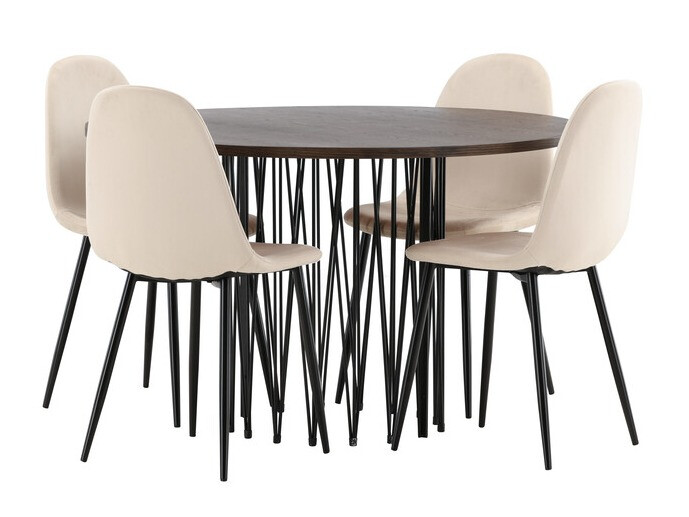 Set de mese Dallas 3370 (Negru + Bej)