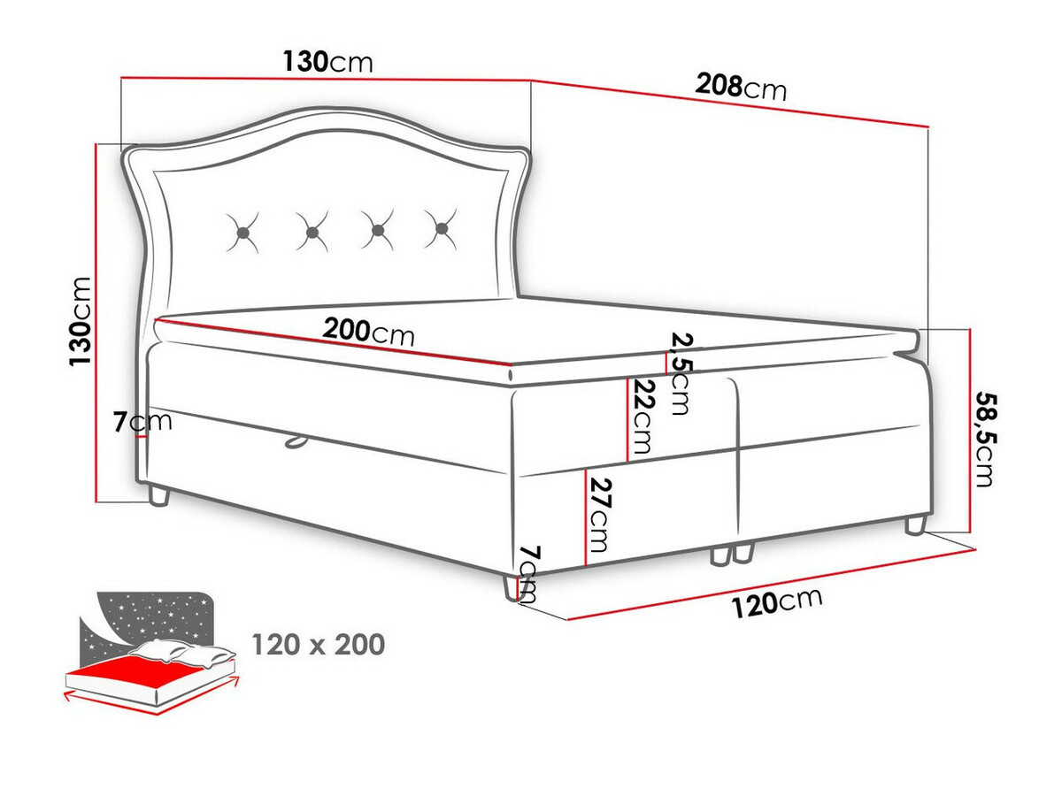 Pat boxspring Oleum (Magic Velvet 2219)