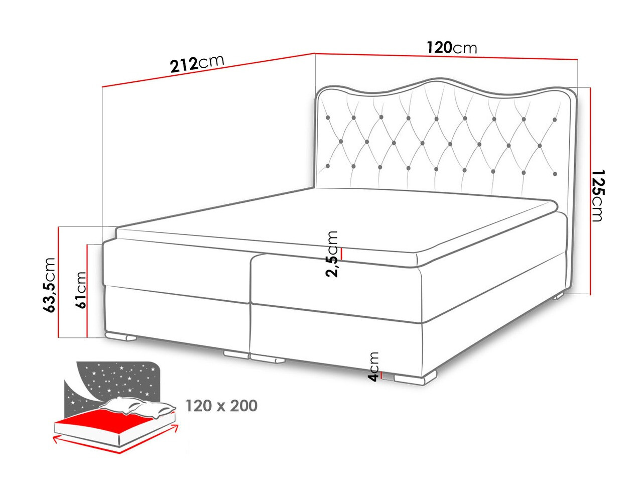Pat boxspring Tectum I