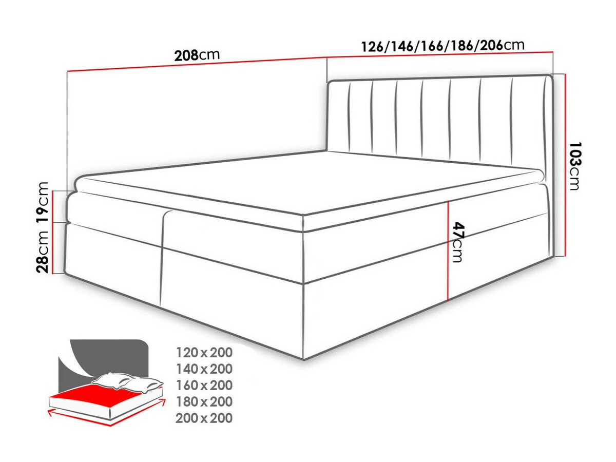 Pat boxspring Culina (Soft 017 + Spirit 13)