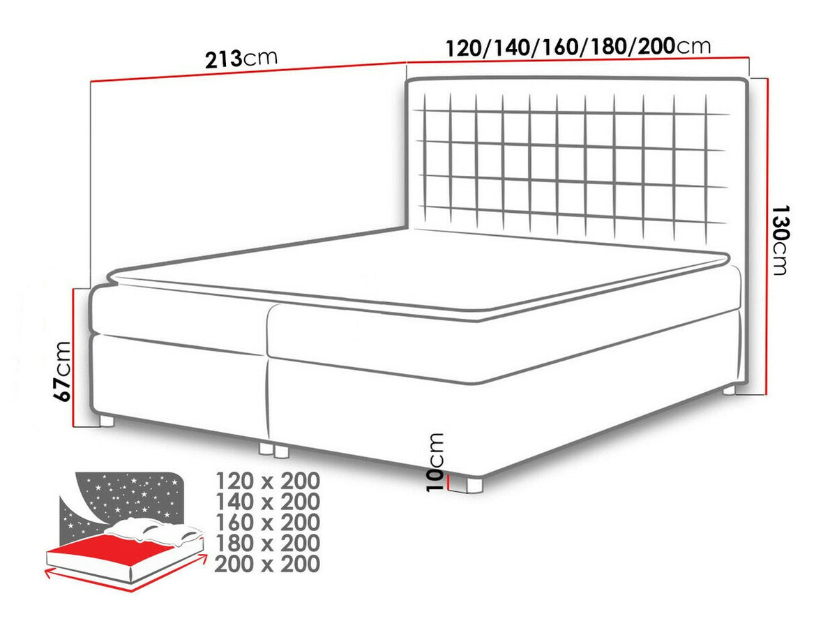Pat boxspring Panis (Bristol 2442)