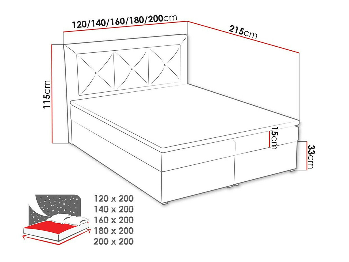 Pat boxspring Pomona 113 (Kronos 19)