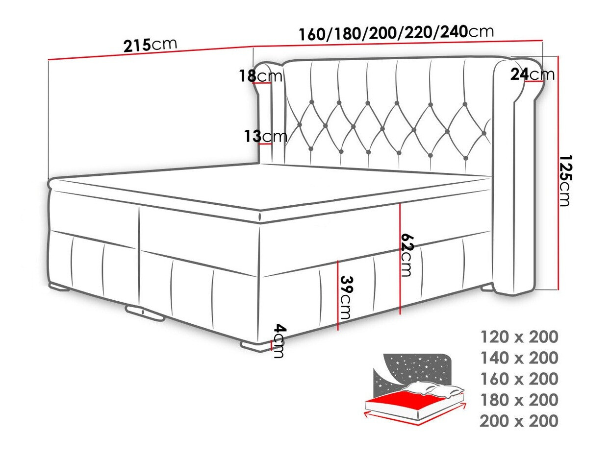 Pat boxspring Ars (Magic Velvet 2201)