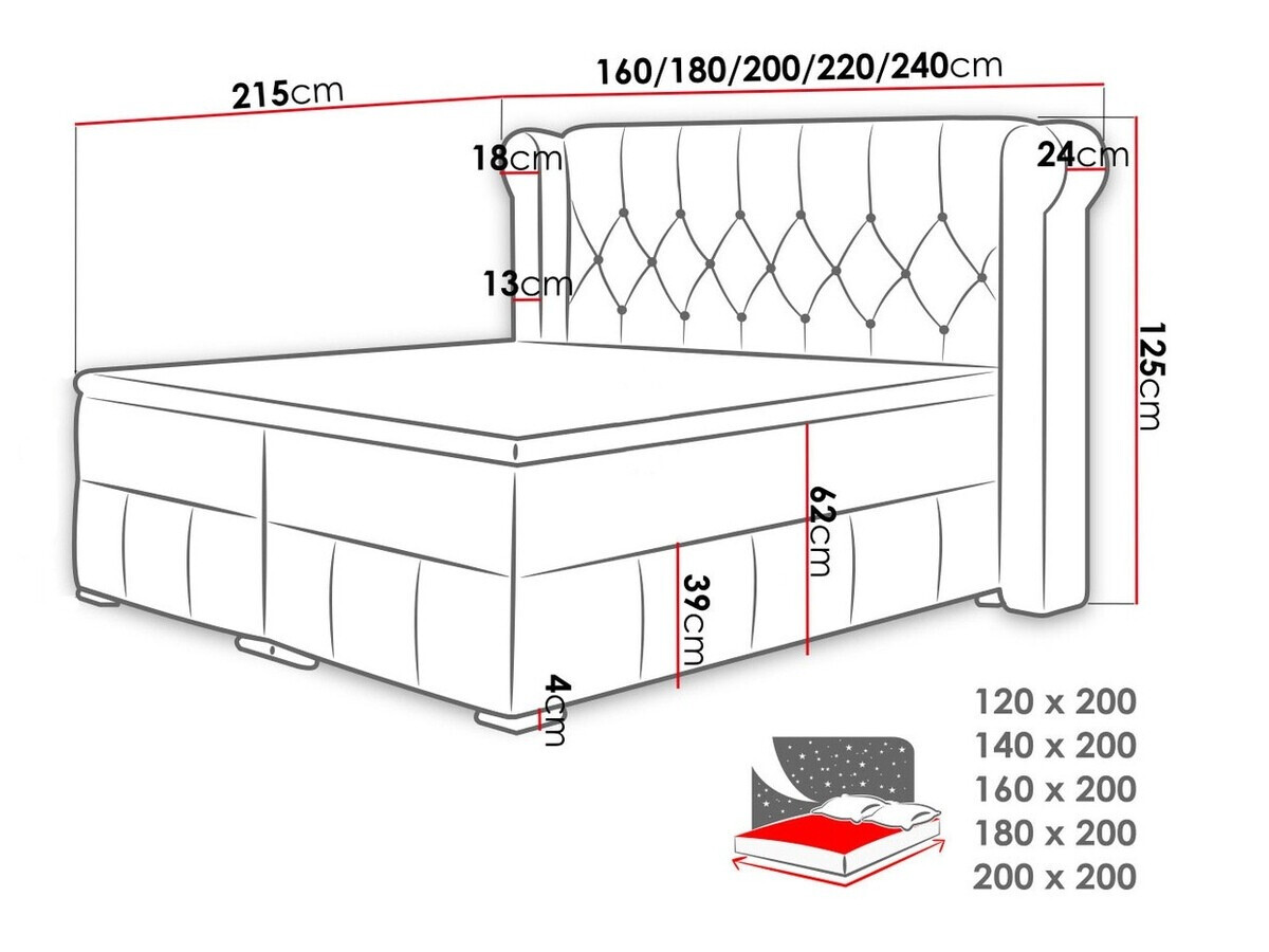 Pat boxspring Ars (Magic Velvet 2217)