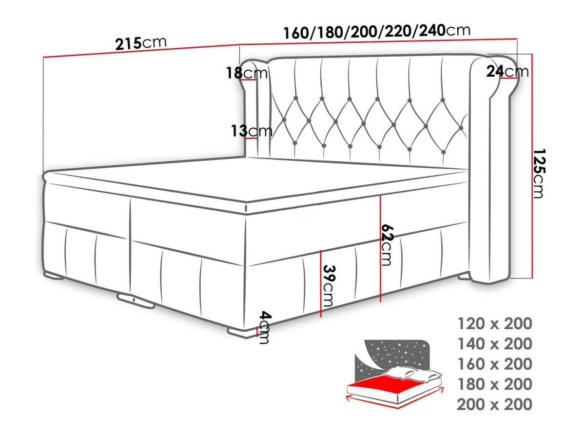 Pat boxspring Ars (Magic Velvet 2217)