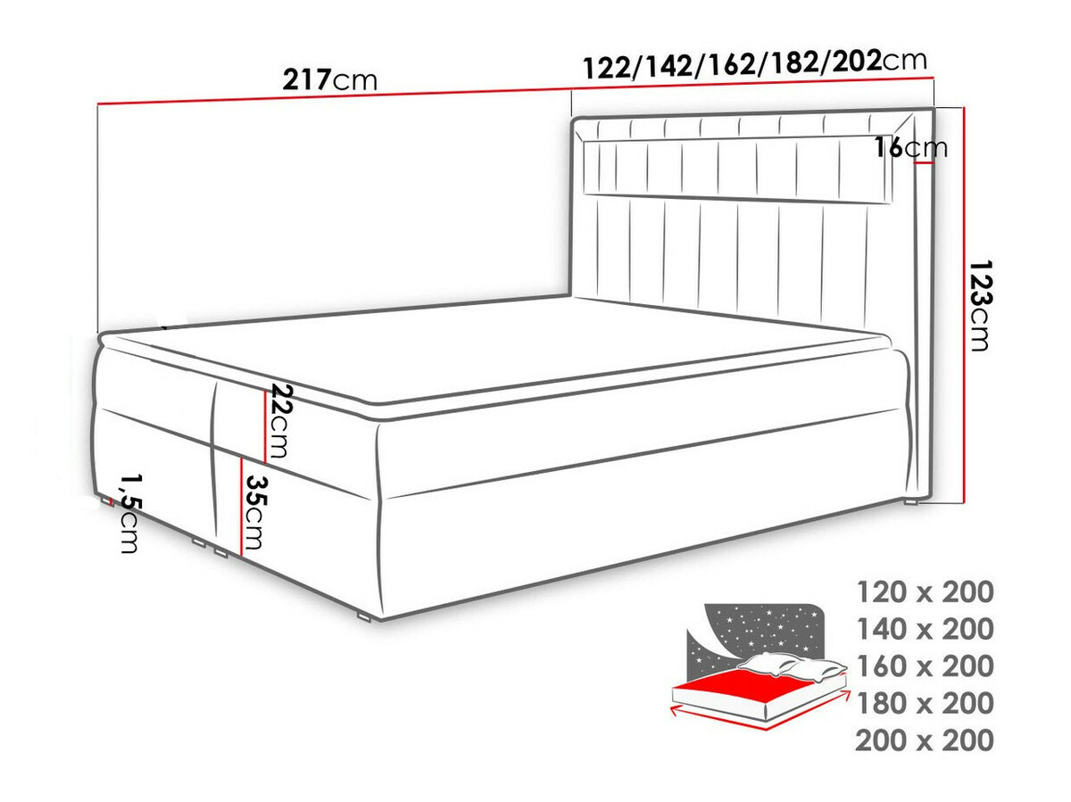 Pat boxspring Pomum (Magic Velvet 2217)