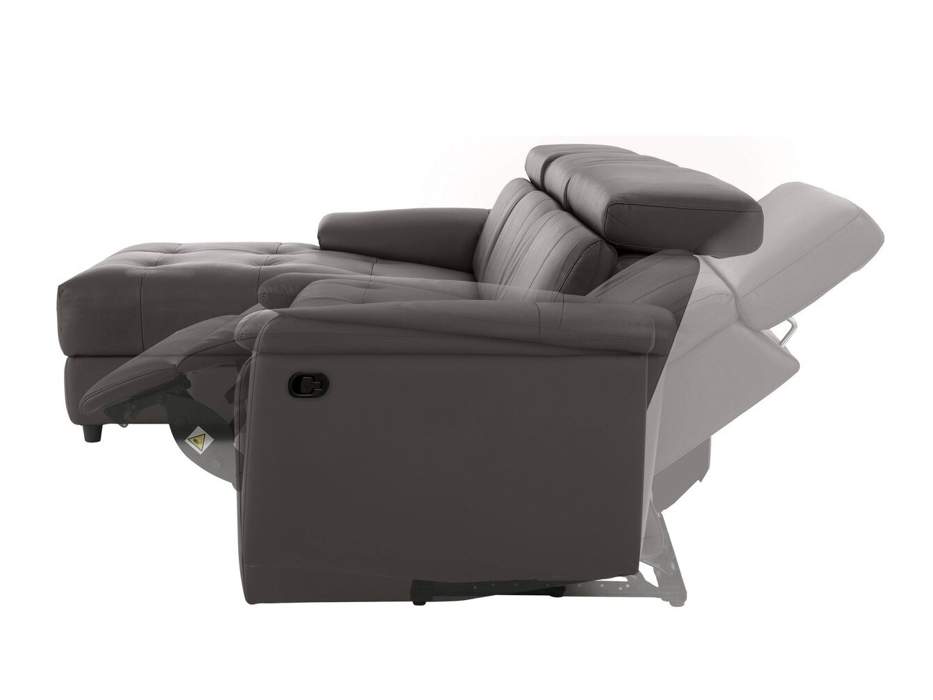 Colțar cu recliner Denton 1503 (Maro)