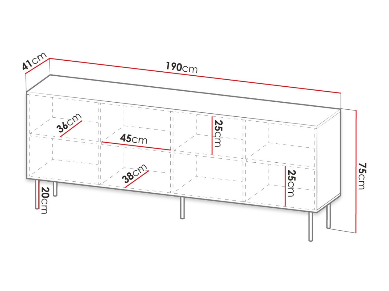 Bufet Lorelbo 101 (Alb + Negru)