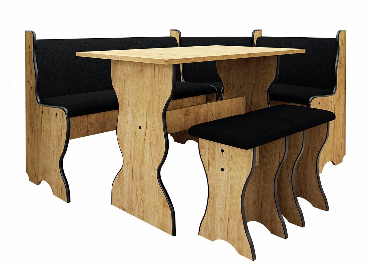 Colț de bucătărie Reading 100 (Stejar Craft auriu + Hugo 100)