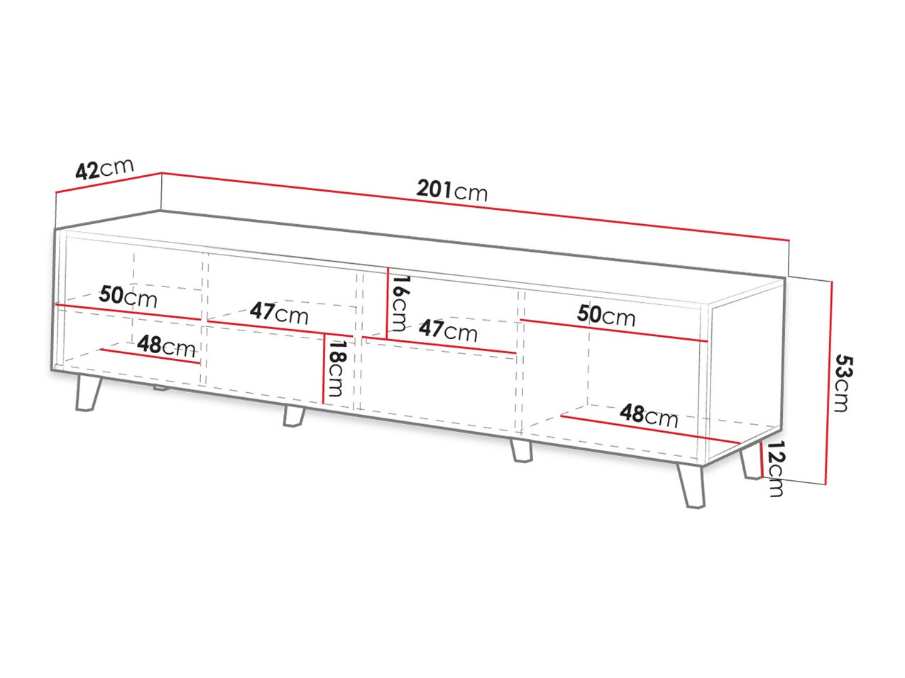 Comodă TV Comes I (Stejar Wotan)