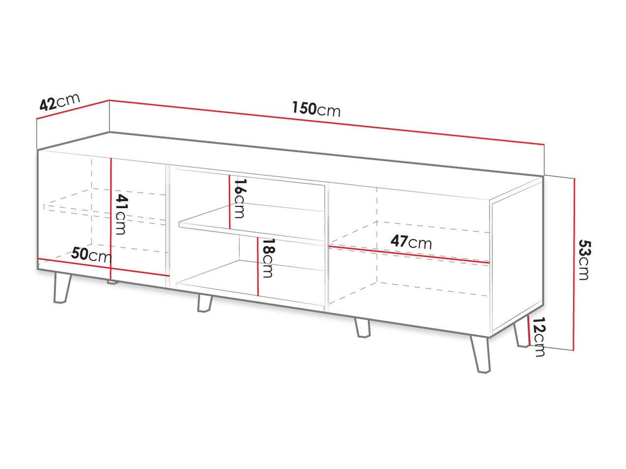 Comodă TV Comes (Stejar Wotan)