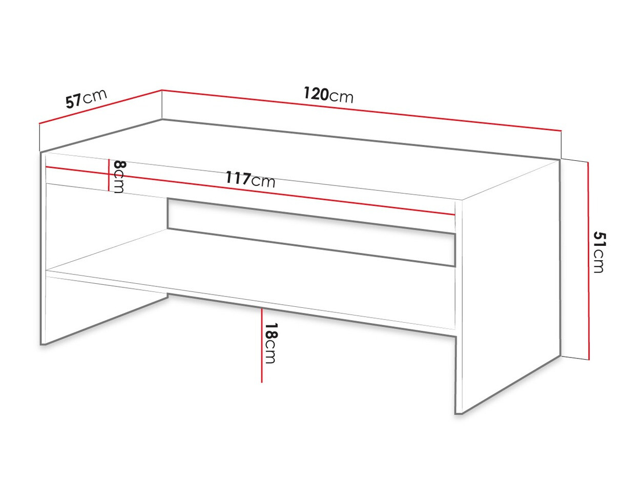 Măsuță de cafea Comes (Stejar Wotan)