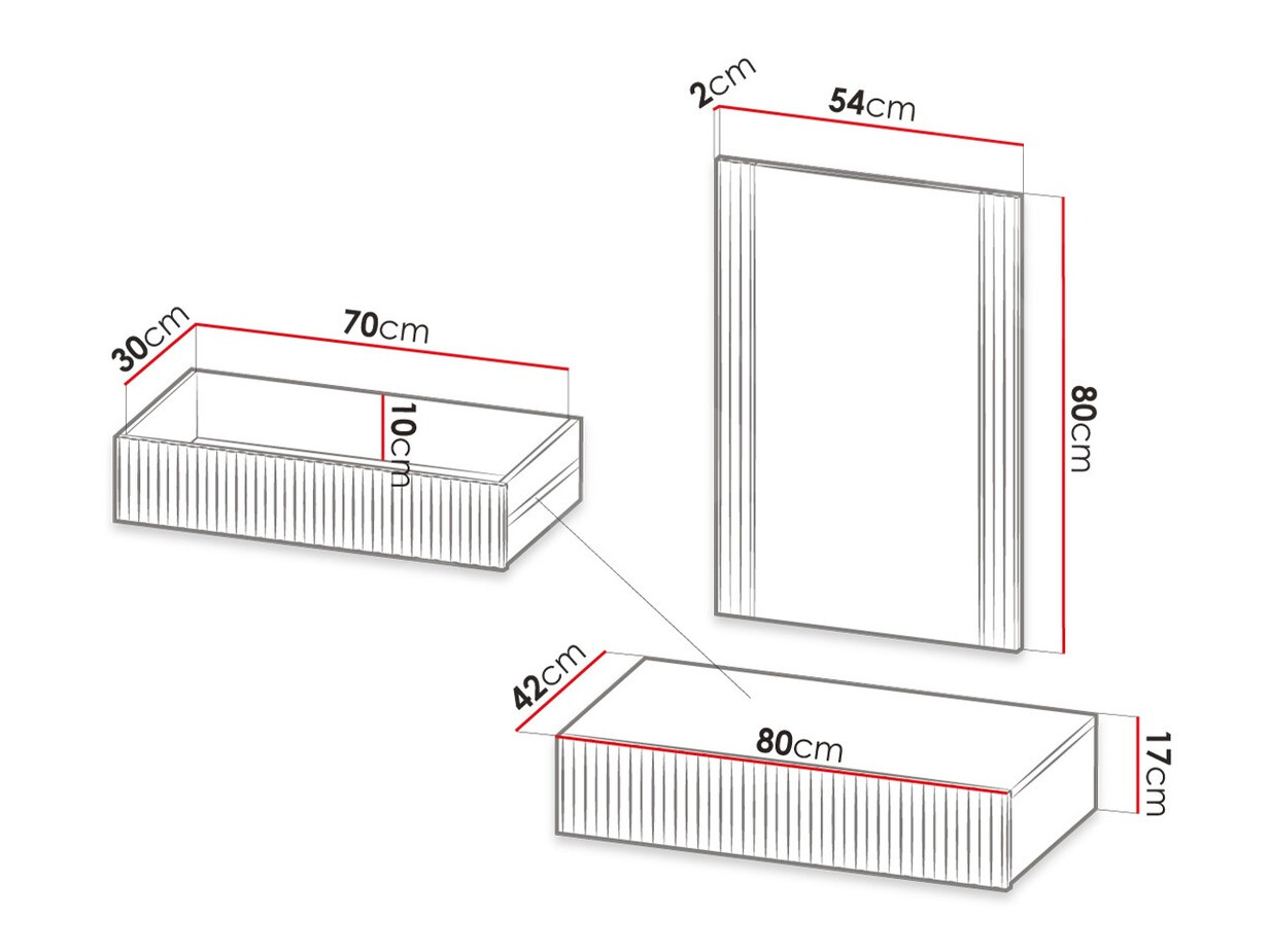 Măsuță de machiaj Comes (Stejar Wotan)