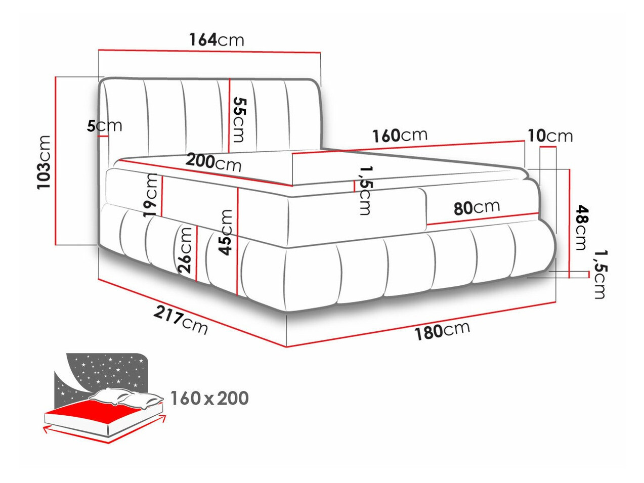 Pat boxspring Cursus (Kronos 26)