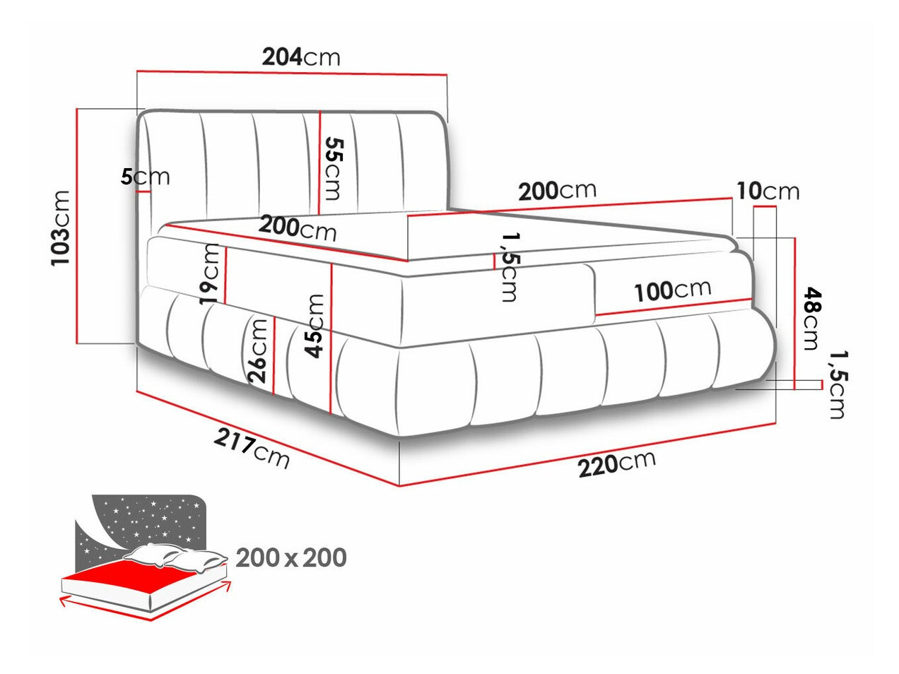 Pat boxspring Cursus (Kronos 26)