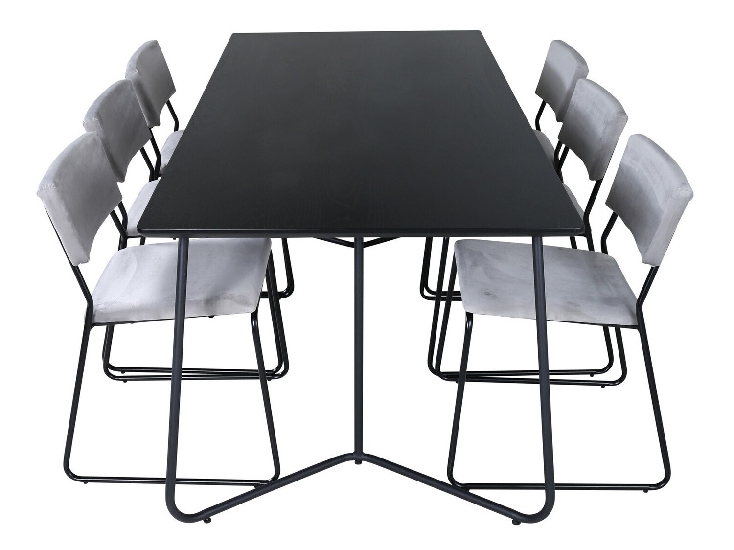 Set de dining Dallas 2715 (Gri + Negru)
