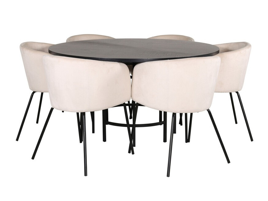 Set de mese Dallas 2378 (Negru + Crem)