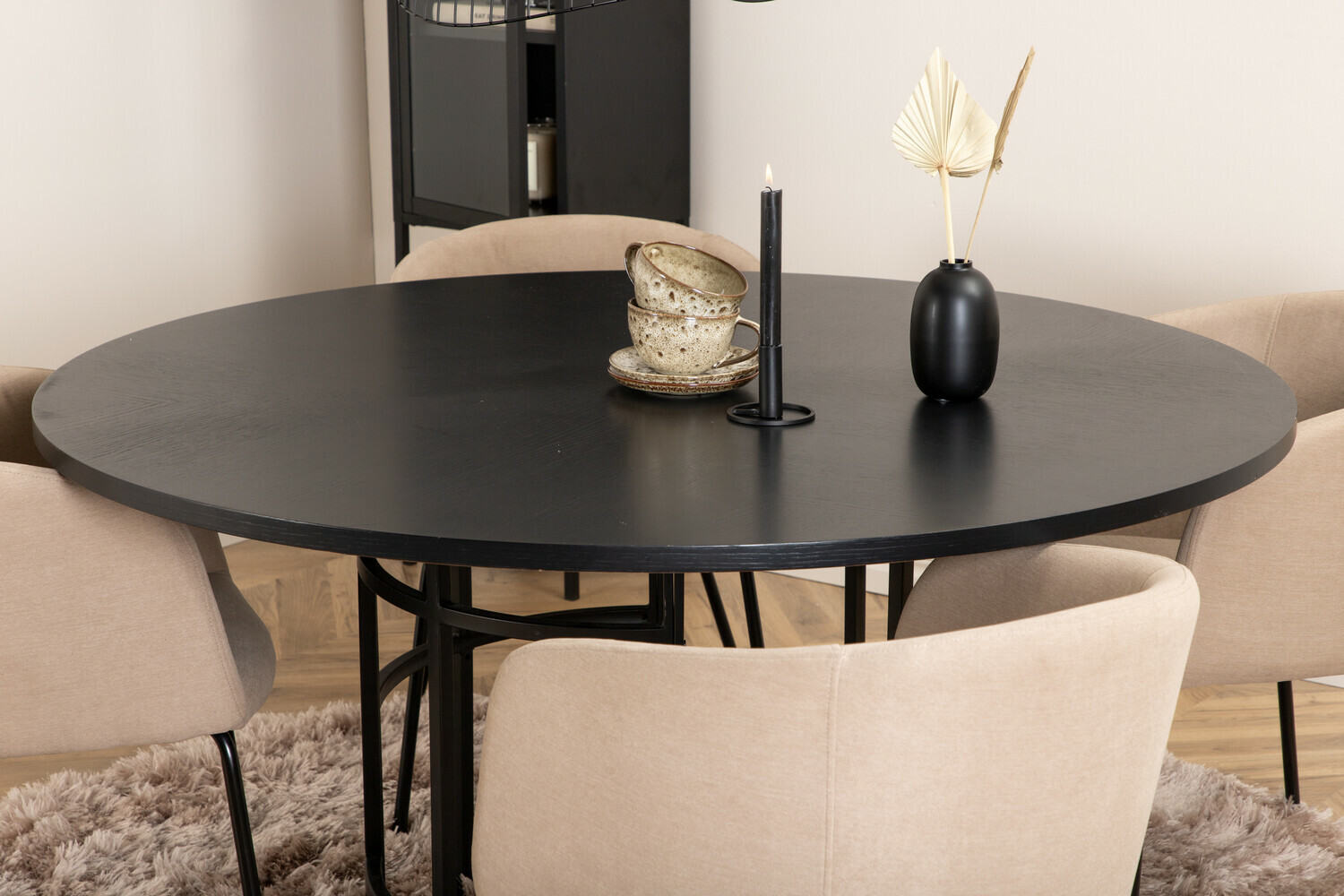 Set de mese Dallas 2381 (Negru + Bej)