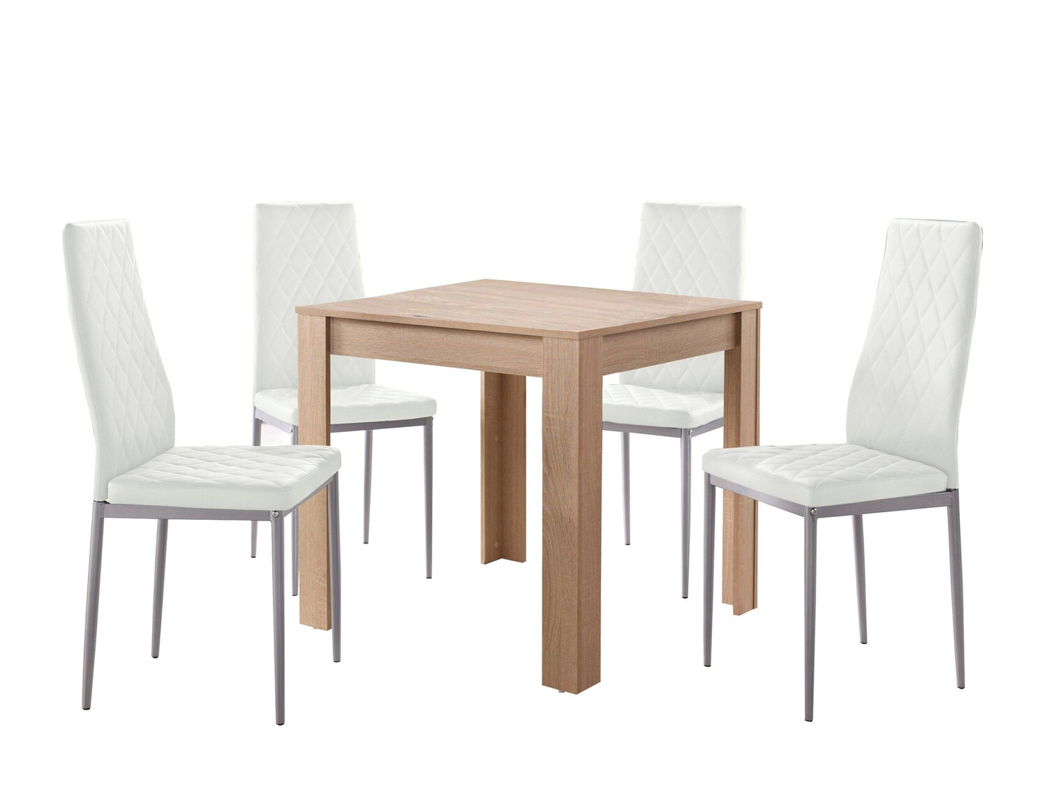 Set de mese Denton 1132 (Alb + Stejar)