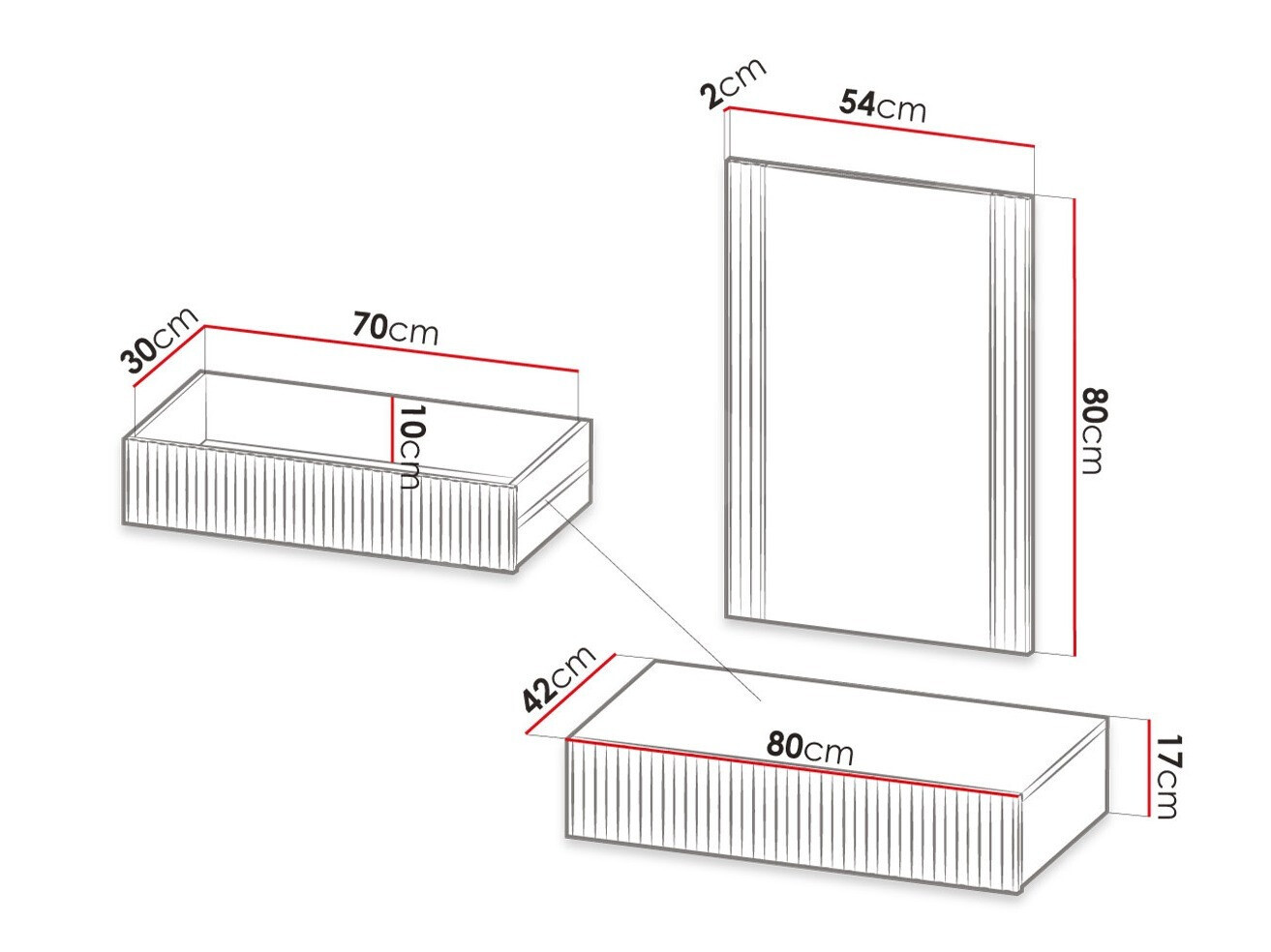 Măsuță de machiaj Levmari 111 (Negru)