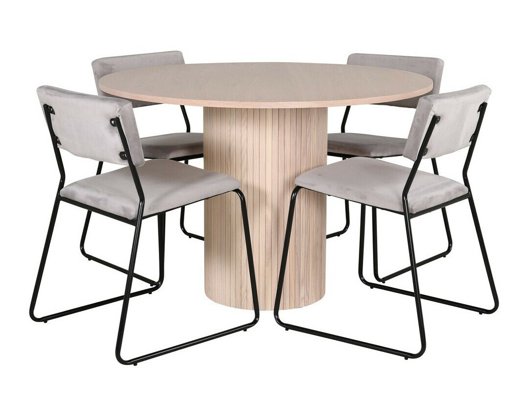 Set de mese Dallas 2566 (Gri deschis + Negru)