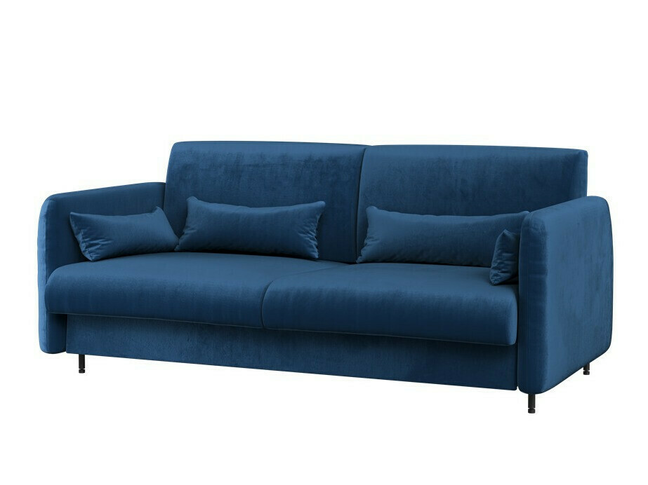 Set de mobilier Concept Lenart VI (Alb lucios + Alb + Albastru)