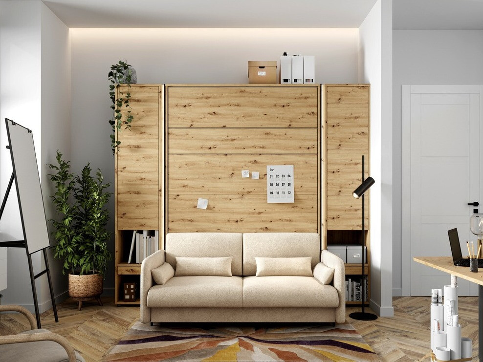 Set de mobilier Concept Pro Lenart Levfere 139 (Stejar artizan + Bej)