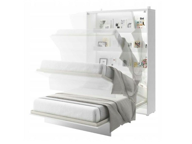 Set de mobilier Concept Pro Lenart VI (Alb lucios + Alb + Albastru)