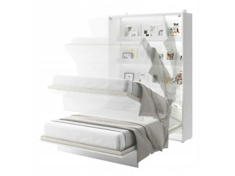 Set de mobilier Concept Pro Lenart VI (Alb lucios + Alb + Albastru)