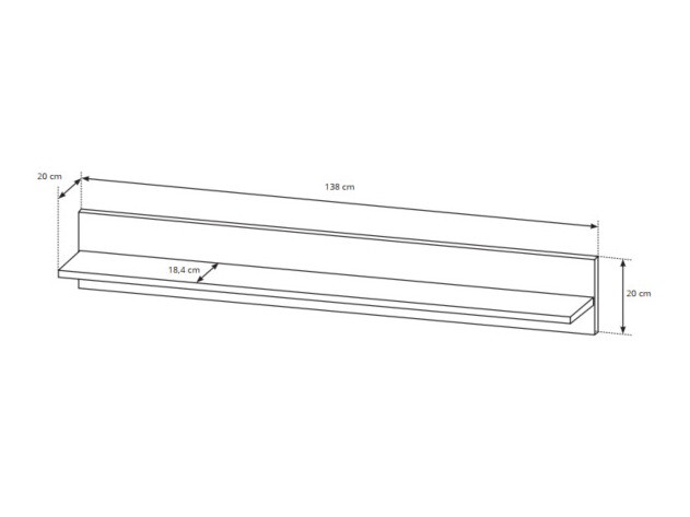 Set de living Novbela 113 (Alb + Alb lucios + Stejar Grandson)