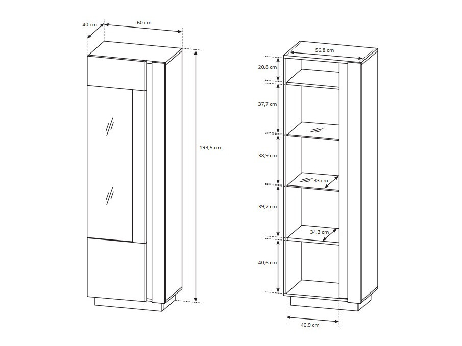Set de living Novbela 113 (Alb + Alb lucios + Stejar Grandson)
