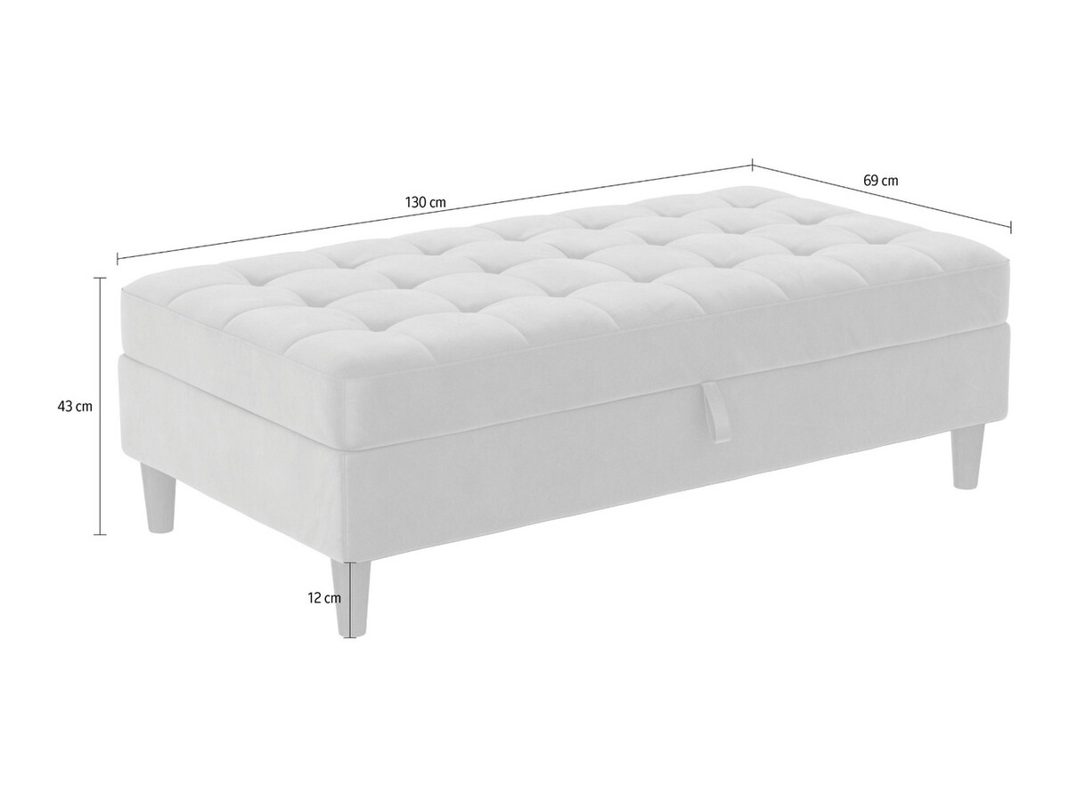 Bancă tapițată Tulsa 545 (Gri inchis)