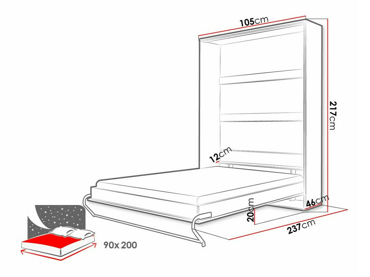 Set de mobilier Concept Pro Lenart XI (Alb lucios + Alb)